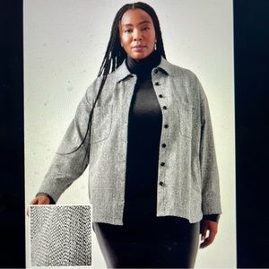 Athleta Textured Shirt Jacket - Size 3X